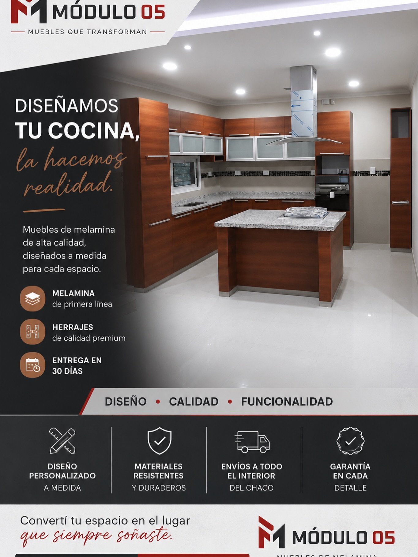 Cocina diseñada y fabricada por Módulo 05